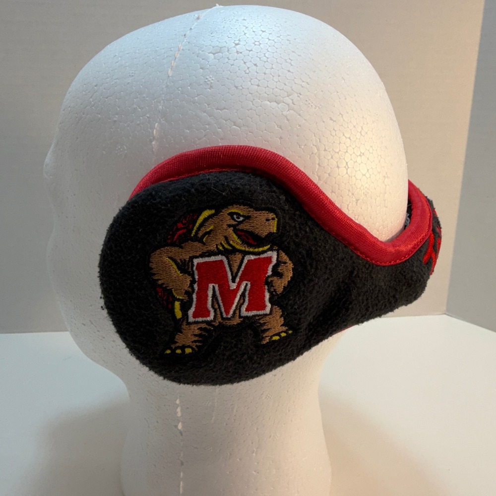 University of Maryland Terps NCAA‎ Fleece Ear Warmers Earmuffs Black Youth
